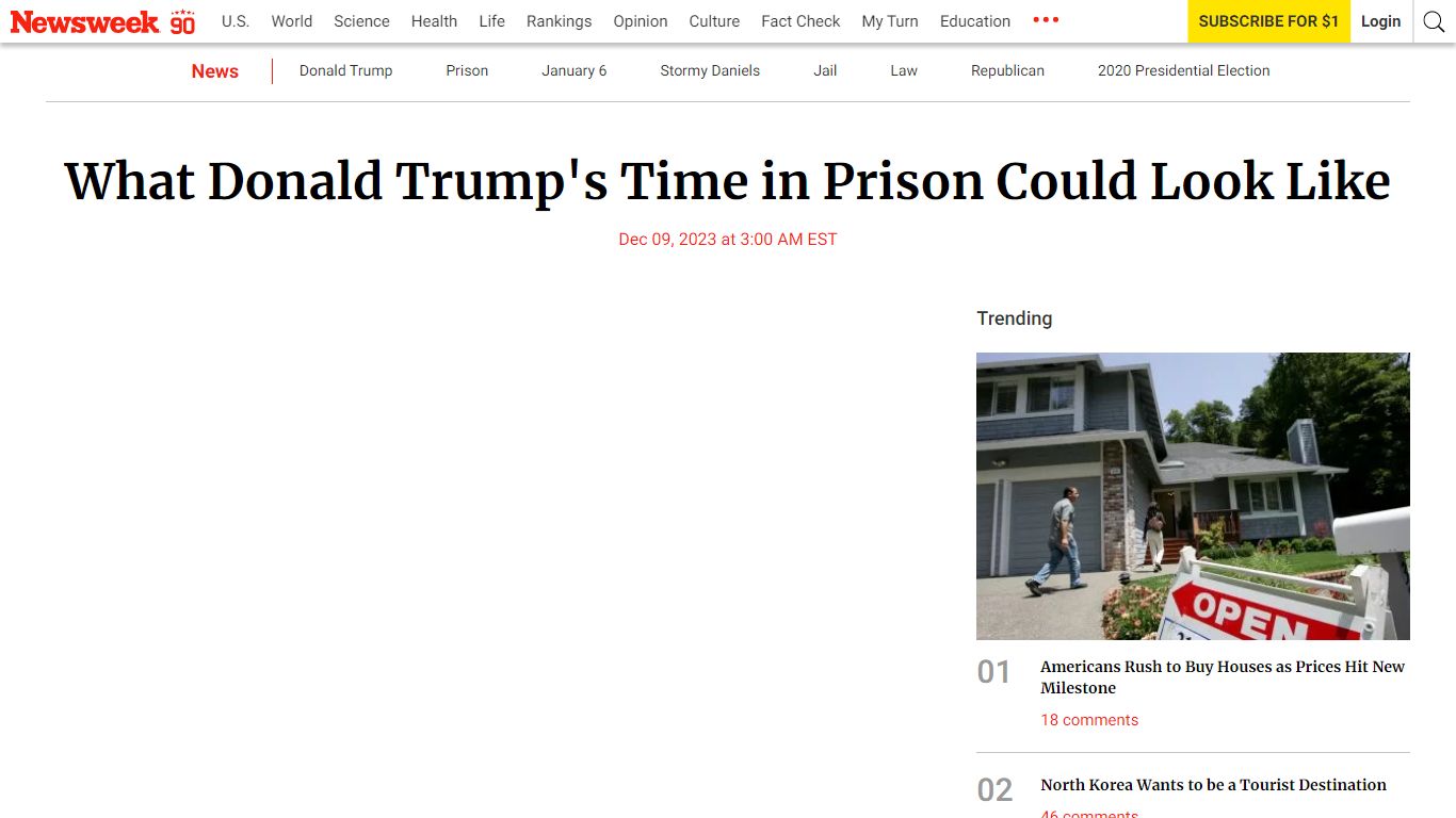 What Donald Trump's Time in Prison Could Look Like - Newsweek